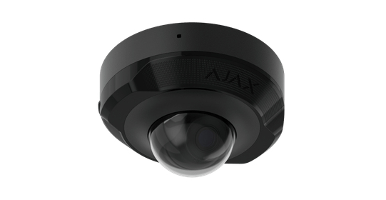 Ajax Systems Ajax DomeCam Mini, IP-Sicherheitskamera, Drinnen, Kabelgebunden, Zimmerdecke, Schwarz, Dome