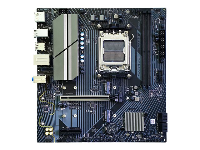 Sapphire B650M-E - Motherboard - micro ATX - Socket AM5 - AMD B650 Chipsatz - USB 3.2 Gen 1, USB-C 3.2 Gen 1 - 2.5 Gigabit LAN - Onboard-Grafik (CPU erforderlich)HD Audio (6-Kanal)
