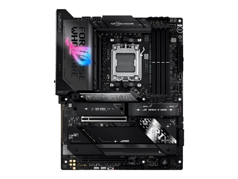 ASUS ROG STRIX X870E-E GAMING WIFI - Motherboard - ATX - Socket AM5 - AMD X870E Chipsatz - USB4, USB-C 3.2 Gen 2x2, USB-C 3.2 Gen2, USB 3.2 Gen 2, USB 3.2 Gen 1 - Wi-Fi 7, 5 Gigabit Ethernet, Bluetoot