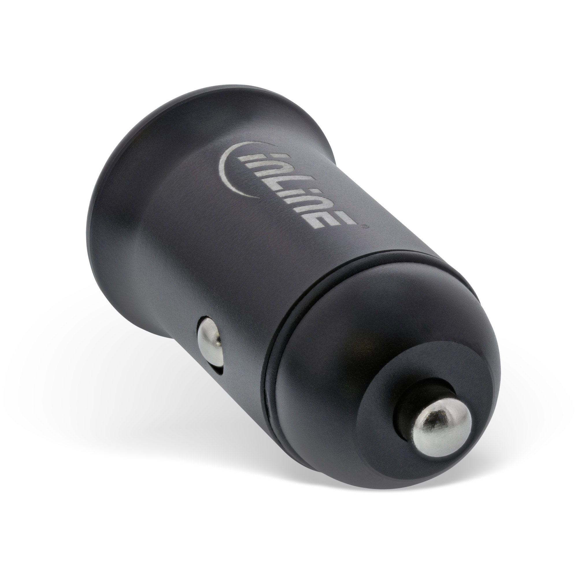 InLine USB KFZ Stromadapter PD - 12/24V USB-A + USB-C - max. 60W - schwarzSchwarz