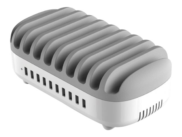 Compulocks 10 Ports USB Charging Dock Station With EU Plug - Ladestation - 120 Watt - 2.4 A - 10 Ausgabeanschlussstellen (USB)USB-Ladestation mit 10 Anschlüssen