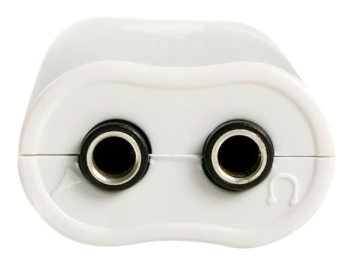 StarTech.com USB Audio Adapter - USB auf Soundkarte in weiß - Soundcard mit USB (Stecker)und 2x 3,5mm Klinke extern - Soundkarte - Stereo - USB 2.0 - für P/N: MU15MMS - MU6MMS
