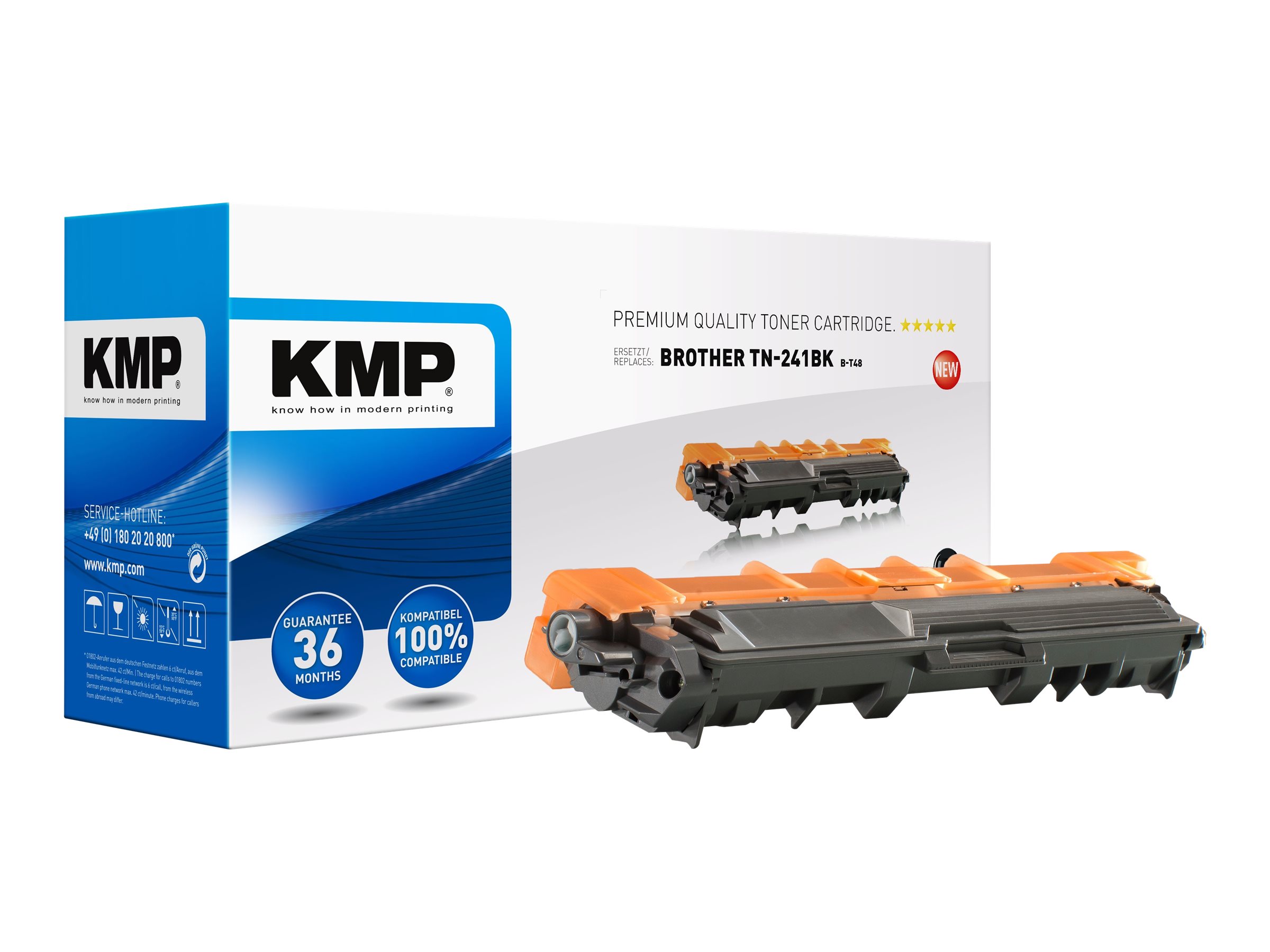KMP B-T48 - Schwarz - kompatibel - Tonerpatrone (Alternative zu: Brother TN241BK)für Brother DCP-9015CDW - DCP-9020CDW - HL-3150CDW - MFC-9140CDN