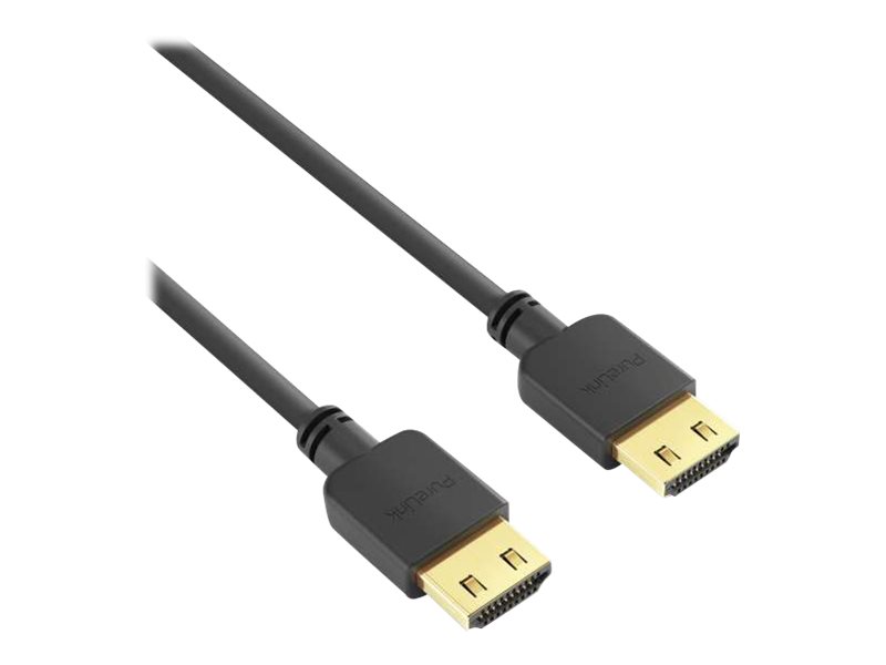 PureLink PureInstall Series - Highspeed - HDMI-Kabelmit Ethernet - HDMI männlich zu HDMI männlich - 30 cm - abgeschirmt - Schwarz - halogenfrei - 4K Unterstützung