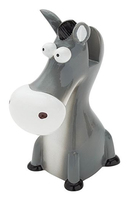 WEDO 202 27105, Eyeglass holder, Anthrazit, Weiß, Harz, Universal, 55 mm, 71 mmBrillenhalter Esel anthrazit/weiß