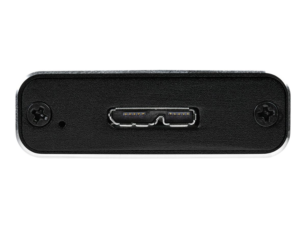 StarTech.com Startech SSD Festplattengehäuse für M.2 Festplatten - USB 3.1 Type C - NGFF - USB C Kabel - USB 3.1 Case auf M2 Adapter - Speichergehäuse - M.2 - SATA 6Gb/s - USB 3.1 (Gen 2)Schwarz - Sil