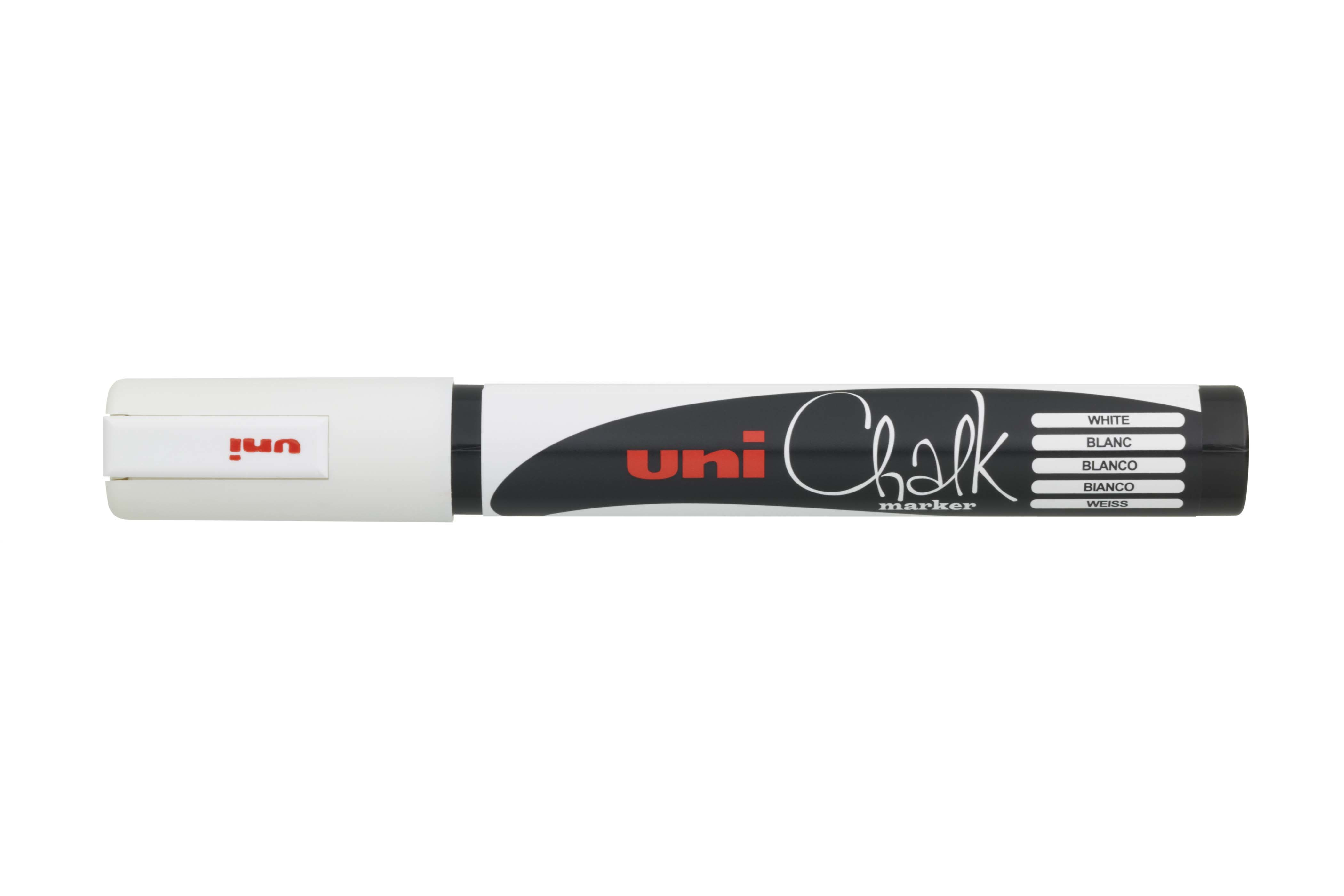 Uni-Ball Uni Chalk - Marker - für Glas, Tafel - WeißWasserbasierte Pigmenttinte - 1.8-2.5 mm