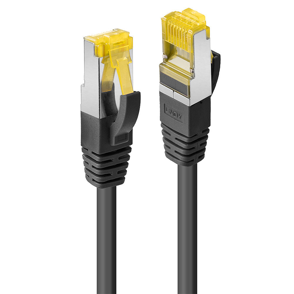 Lindy Patch-Kabel - RJ-45 (M) zu RJ-45 (M)3 m - 5.8 mm - UTP - CAT 6a - halogenfrei - ohne Haken - Schwarz (Packung mit 10)