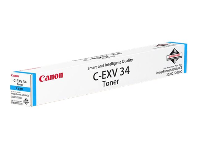 Canon C-EXV 34 - Cyan - original - Tonerpatronefür imageRUNNER ADVANCE C2020i - C2020L - C2025i - C2030i - C2030L - C2220i - C2220L - C2225i - C2230i