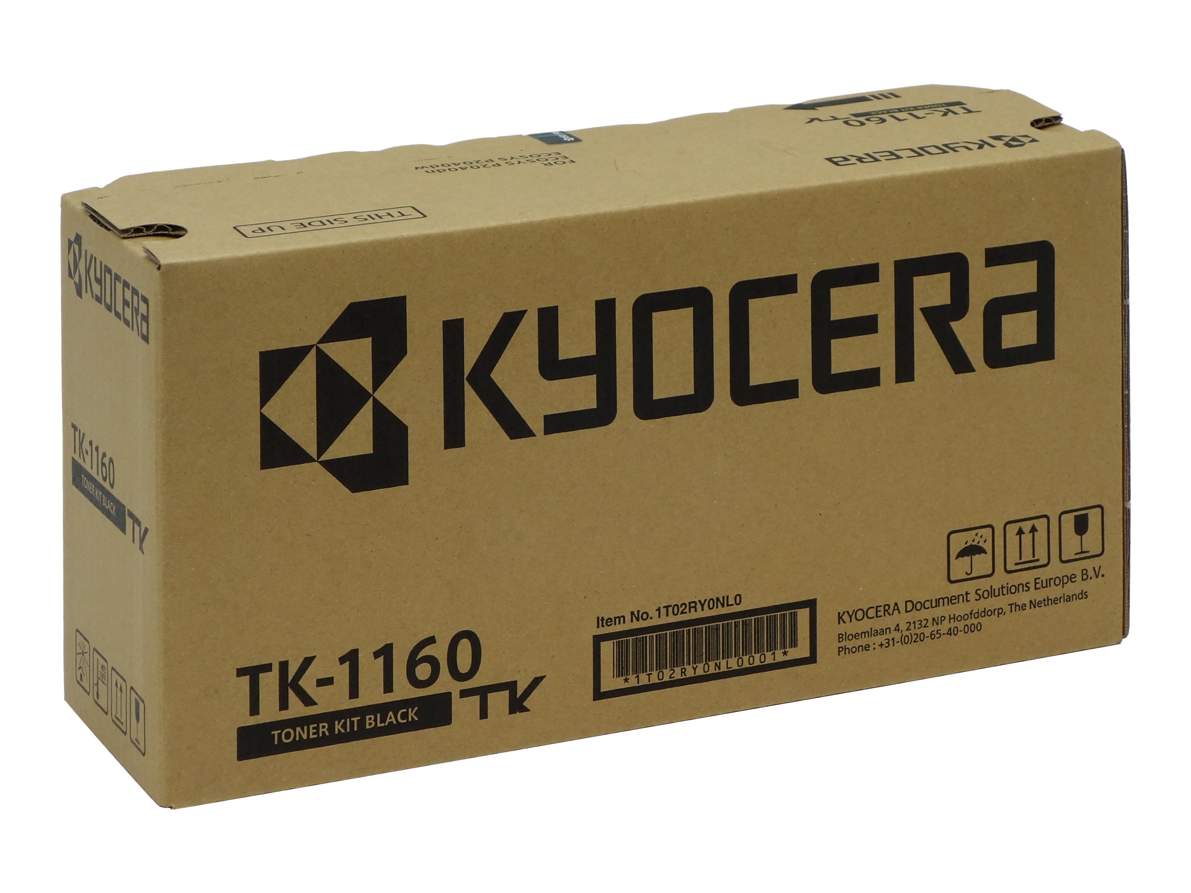 Kyocera TK 1160 - Schwarz - original - Tonerpatronefür ECOSYS P2040dn - P2040dn/KL2 - P2040DN/KL3 - P2040dw - P2040dw/KL2 - P2040DW/KL3