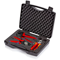 KNIPEX 97 91 01, Weichkabel, Blau, Rot, Gelb, Schwarz, 280 mm, 80 mm, 1,96 kgWerkzeugkoffer für Photovoltaik 1 x 12 12 11 - 1 x 95 16 165 - 1 x 97 43 200 A