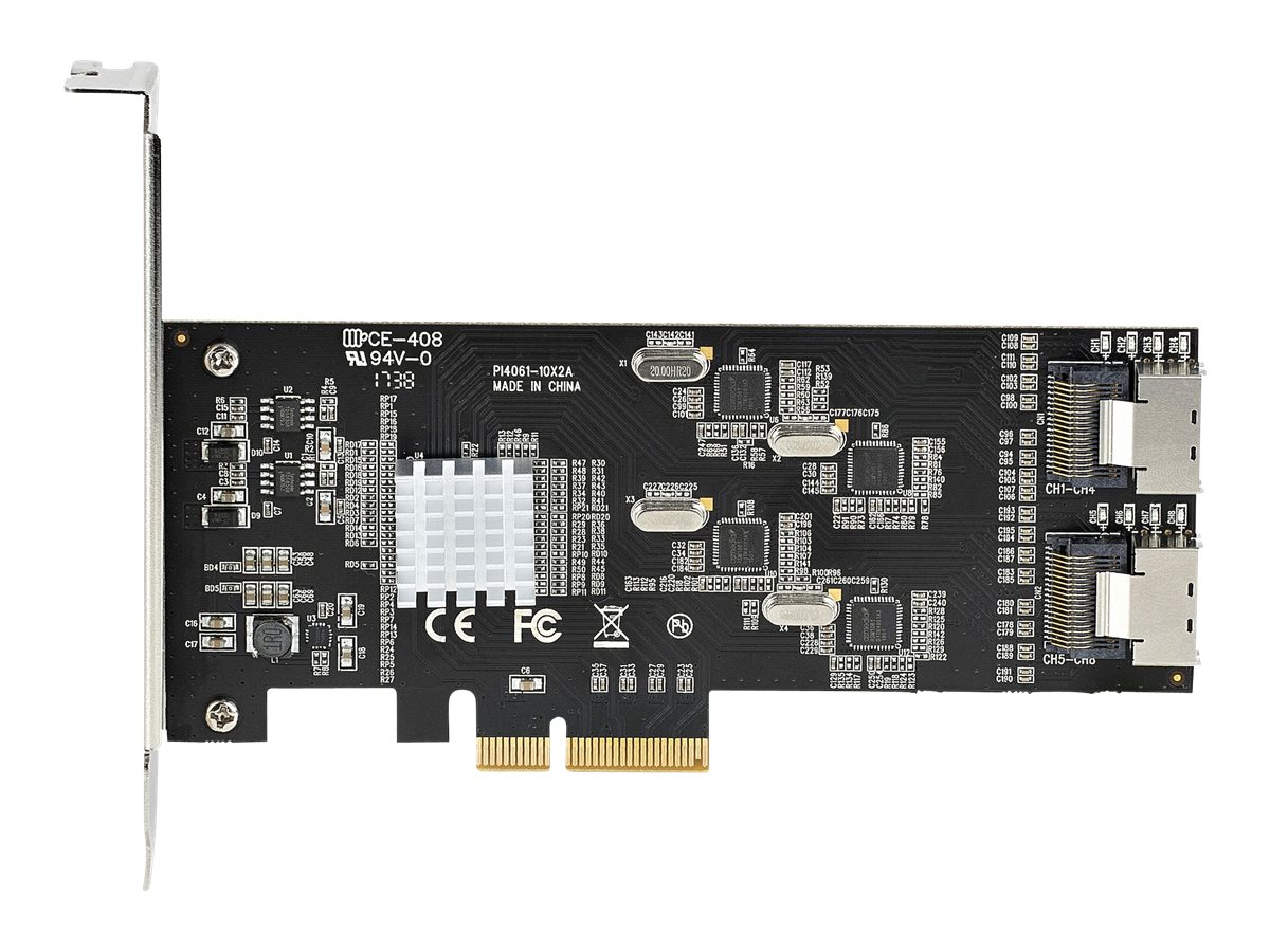 StarTech.com SATA PCIe Controller 8 Port - 6 Gbit/s PCI Express SATA Adapter - SATA PCIe Schnittstellenkarte - PCI-e x4 Gen 2 zu SATA III - SATA HDD/SSD (8P6G-PCIE-SATA-CARD)Speicher-Controller - SATA