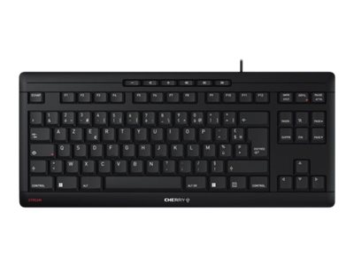 Cherry STREAM KEYBOARD TKL - Tastatur - USBSchweiz - Tastenschalter: CHERRY SX - Schwarz