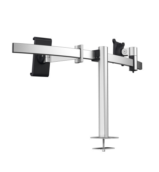 Durable 508823, Klemme, 8 kg, 53,3 cm (21"), 86,4 cm (34"), 100 x 100 mm, SilberMonitor Halterung PRO für 1 Monitor und 1 Tablet - Tischdurchführung
