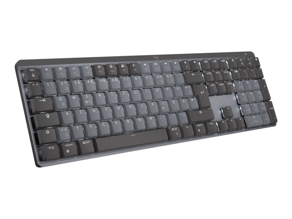 Logitech Master Series MX Mechanical Mini - Tastaturhinterleuchtet - kabellos - Bluetooth LE - QWERTZ - Deutsch - Tastenschalter: Taktile ruhig - Graphite