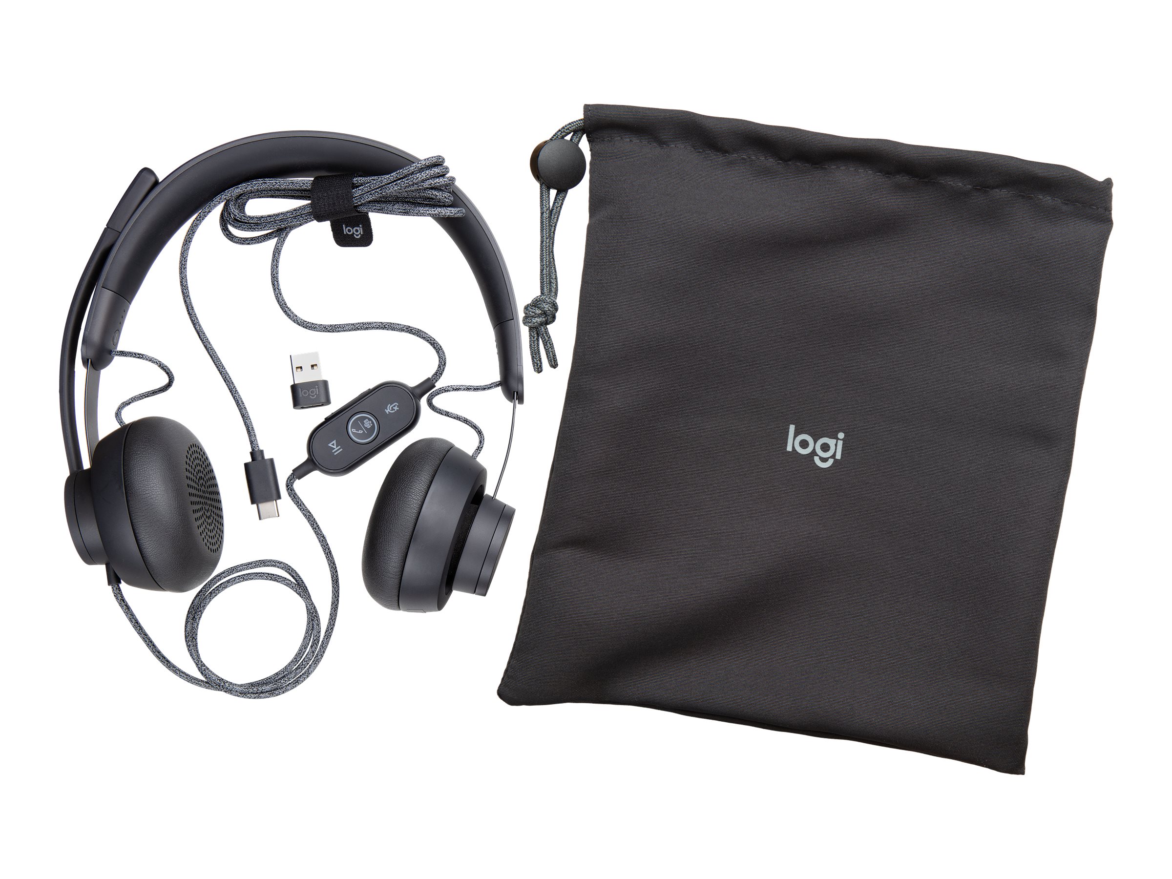 Logitech Zone Wired MSFT Teams - Headset - On-Earkabelgebunden - USB-C - Graphite - Zertifiziert für Microsoft Teams