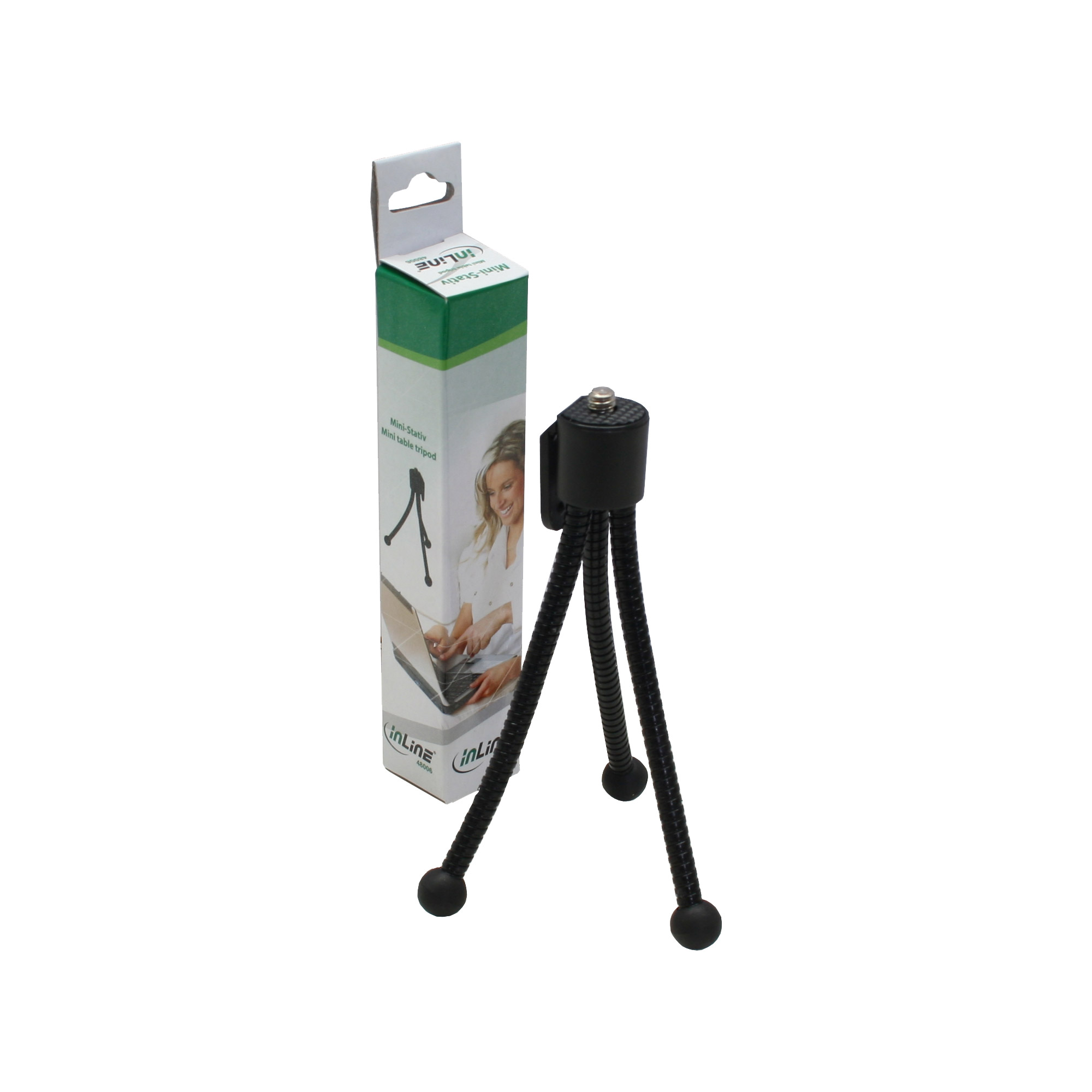 InLine Mini-Stativ für Digitalkameras - 12,5cm Höhe - schwarzv
