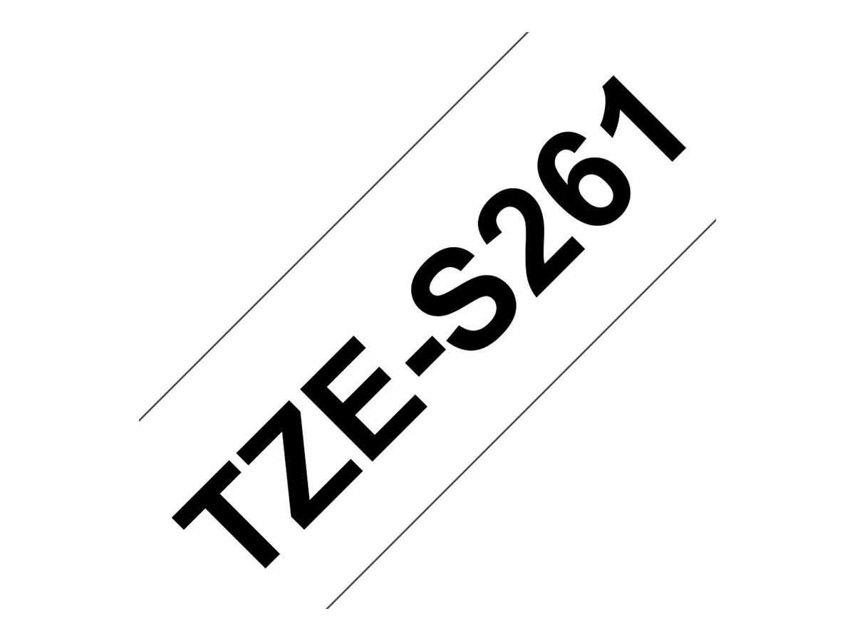Brother Beschriftungsbänder, Schwarz auf weiss, TZ, Schwarz, Wärmeübertragung, Japan, BrotherTZ-Schriftband - 36mm x 8m - weiß/schwarz