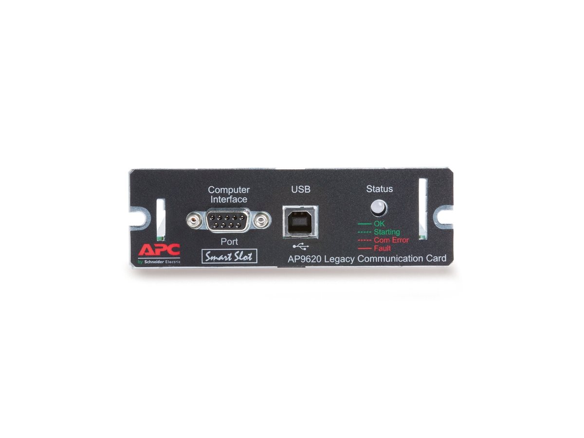 APC Legacy Communications SmartSlot Card - FernverwaltungsadapterSmartSlot - USB - Seriell - Schwarz - für Smart-UPS 1000 - 750; Smart-UPS RT 10000VA - 3000 - 5000; Smart-UPS X 1000 - 1500
