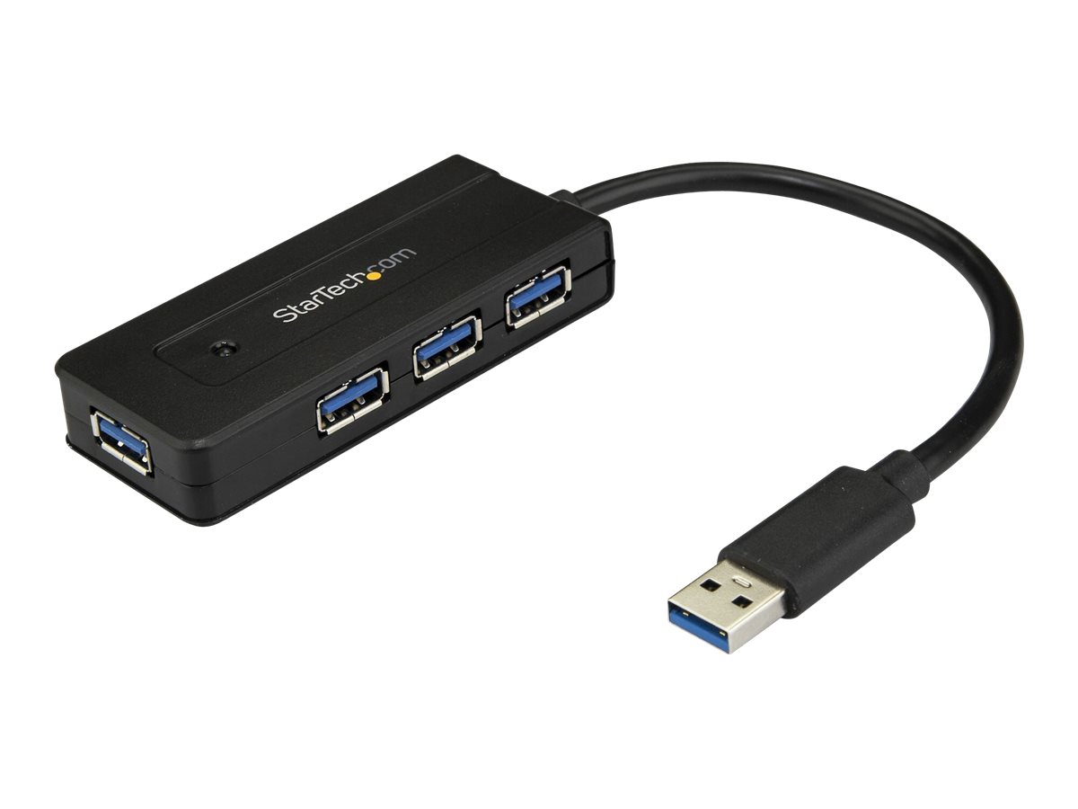 StarTech.com Startech USB 3.0 Hub 4 Port - mit Ladeanschlussinkl. Netzteil - USB Port Erweiterung - USB Splitter - Hub - 4 x SuperSpeed USB 3.0 - Desktop - für P/N: USB312SAT3CB - USB315CB2M - USBLT1M