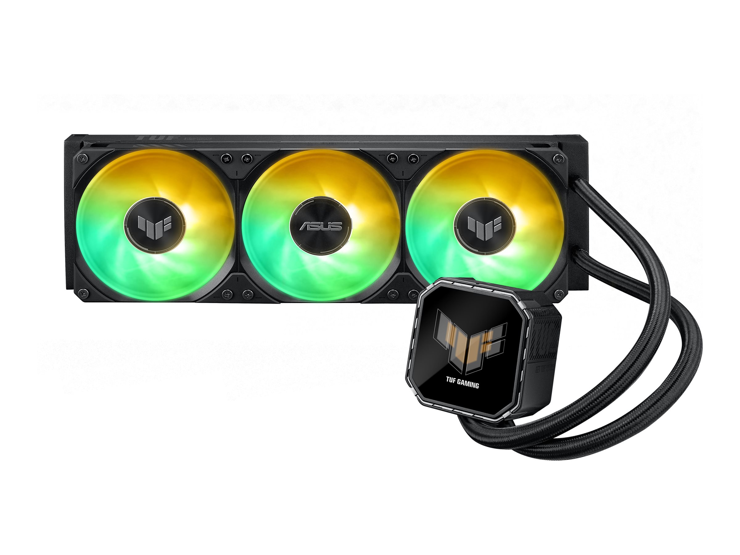 ASUS TUF Gaming LC III 360 ARGB LCD - Prozessor-Flüssigkeitskühlsystem - Kühlergröße: 360 mm - (für: AM4, AM5, LGA1851, LGA1700, LGA1200)Kupfer - 120 mm