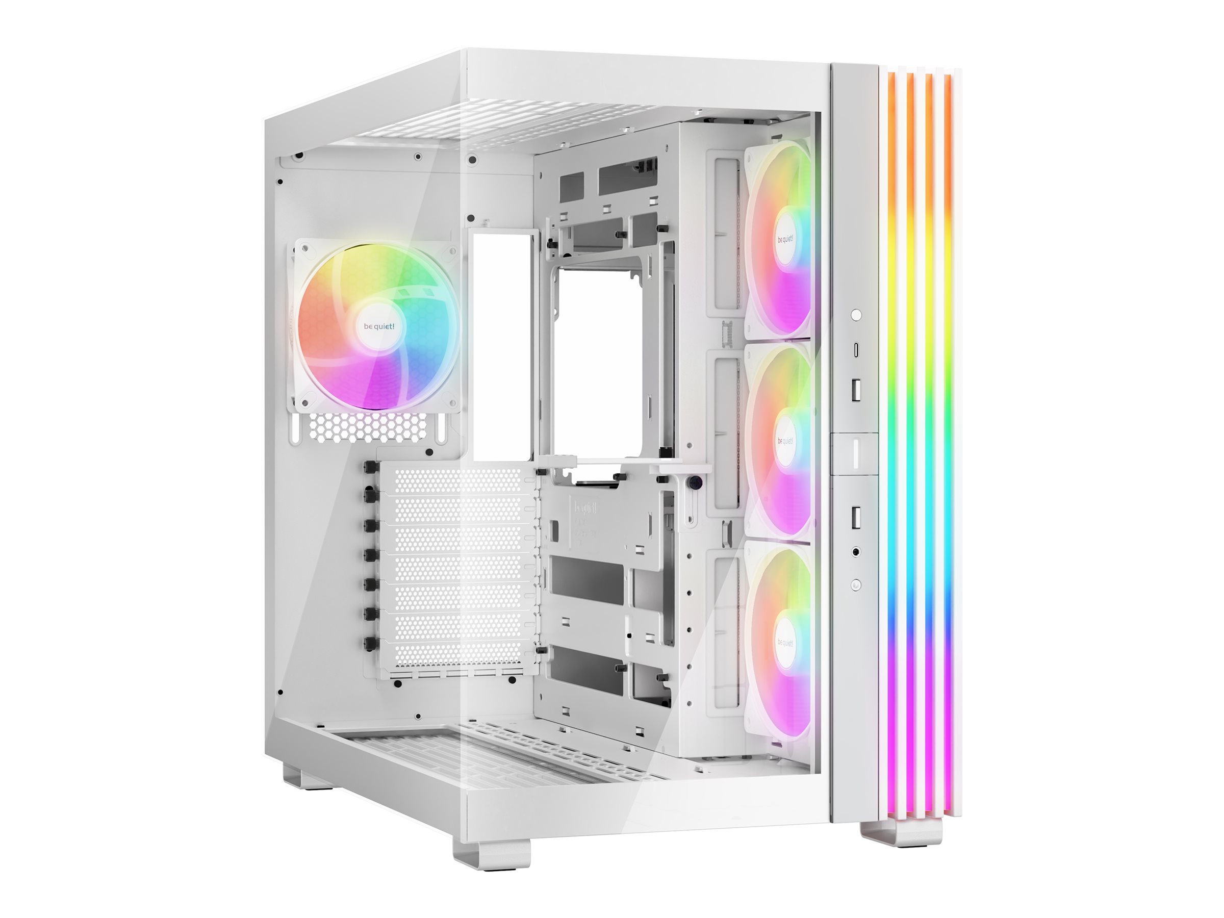 Be Quiet! Light Base 600 LX - Midi-Tower - ATX - Seitenteil mit Fenster (Glas)keine Spannungsversorgung (ATX / PS/2) - weiß - USB/Audio