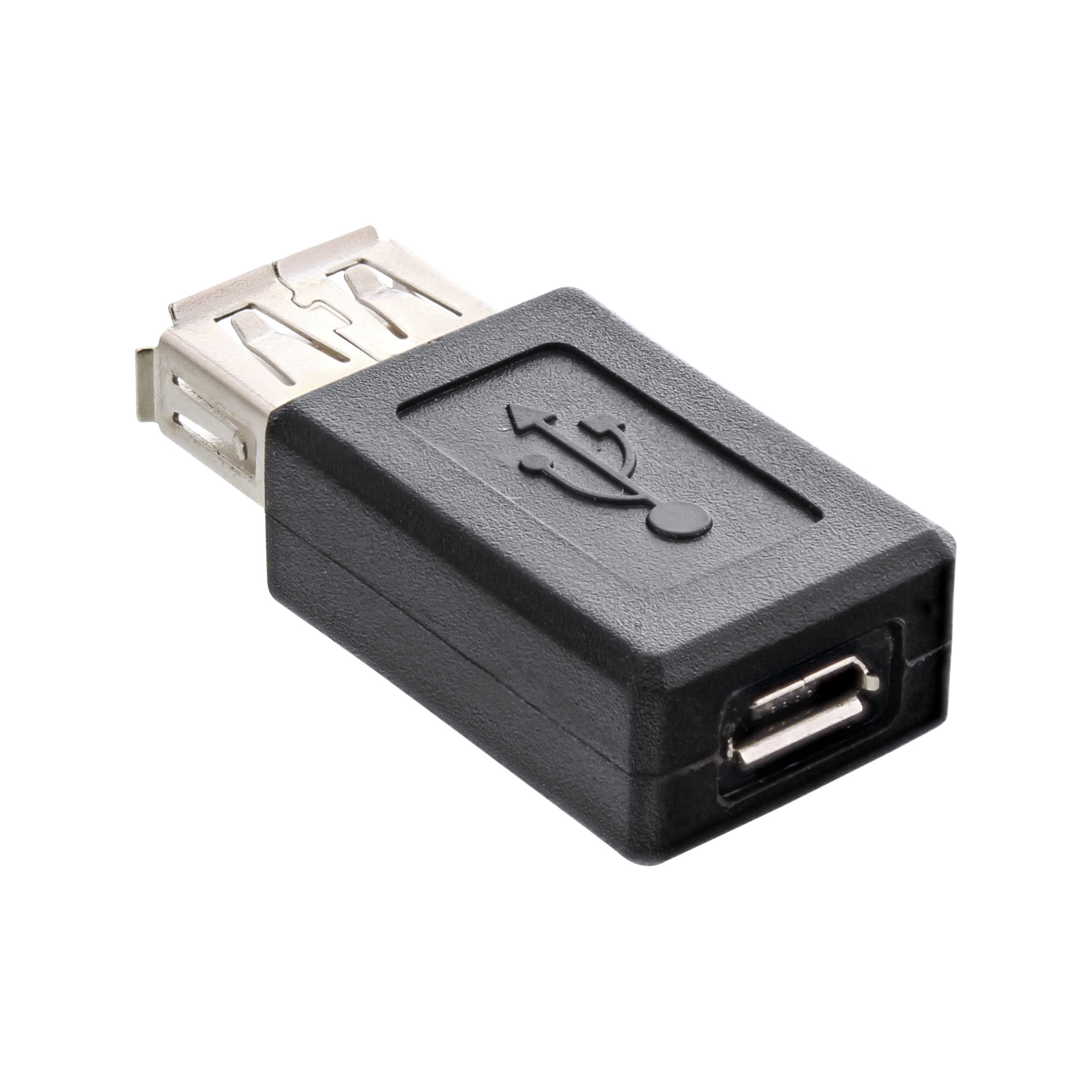 InLine Micro-USB Adapter - USB A Buchse an Micro-USB B BuchseUSB 2.0 - Schwarz