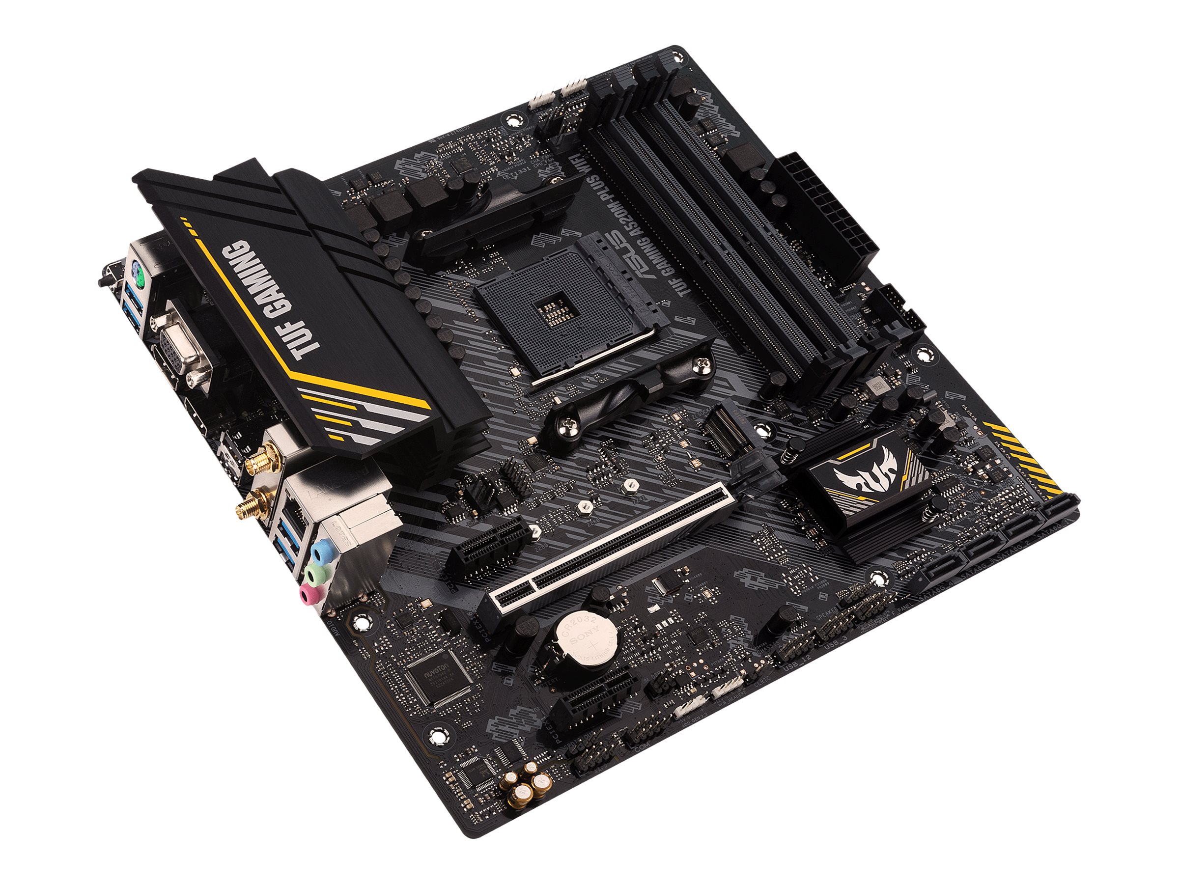 ASUS TUF GAMING A520M-PLUS WIFI - Motherboard - micro ATX - Socket AM4 - AMD A520 Chipsatz - USB 3.2 Gen 1 - Gigabit LAN, Wi-Fi, Bluetooth - Onboard-Grafik (CPU erforderlich)HD Audio (8-Kanal)