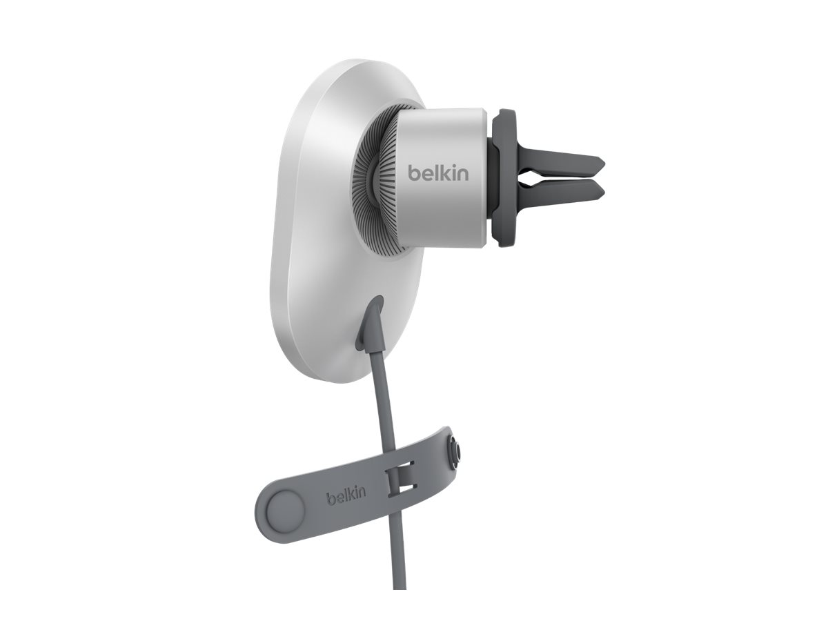 Belkin Kfz-Halterung für induktives Ladenmagnetisch mit Qi2 + Kfz-Netzteil - 15 Watt - Fast Charge - Grau