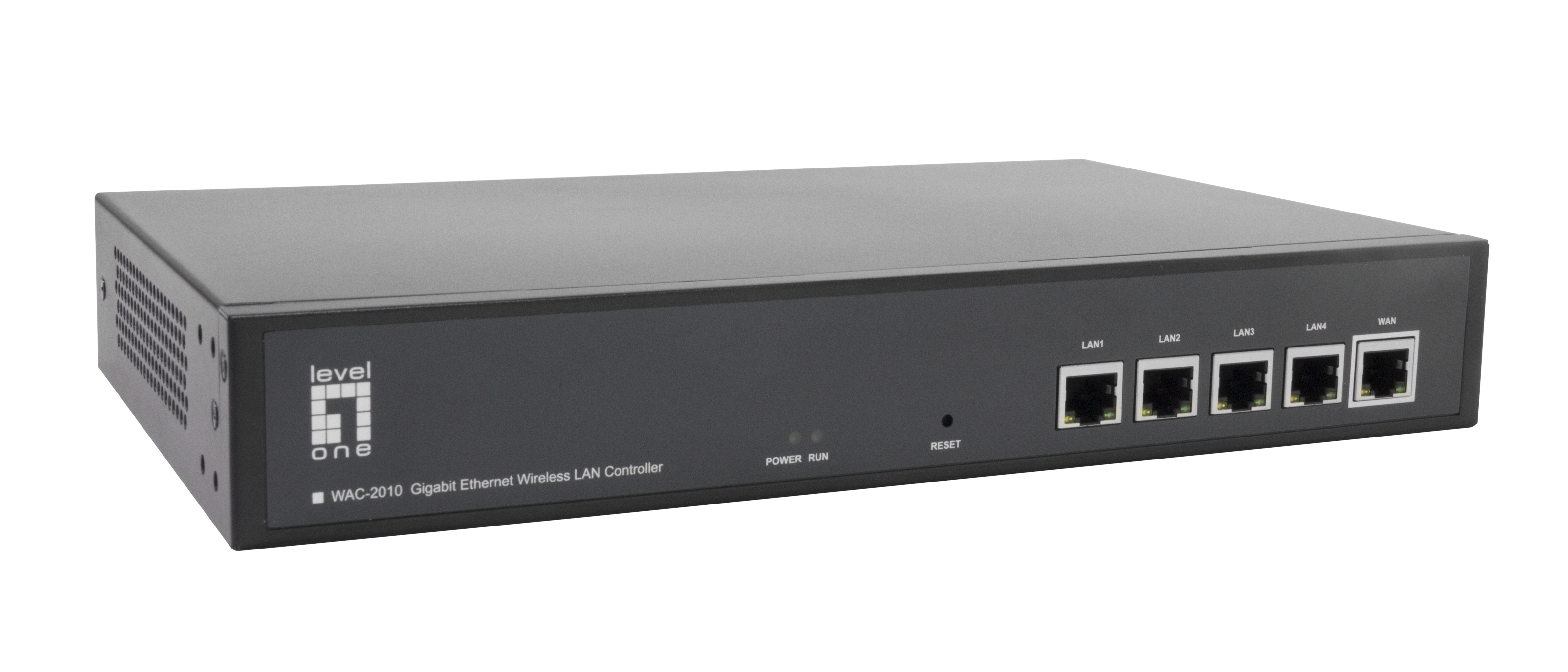 LevelOne Gigabit WLAN-Controller für bis zu 128 AP's, Schwarz, Metall, Aktivität, Link, Leistung, 256 MB, 16 MB, 10,100,1000 Mbit/sGigabit WLAN-Controller für bis zu 128 AP's