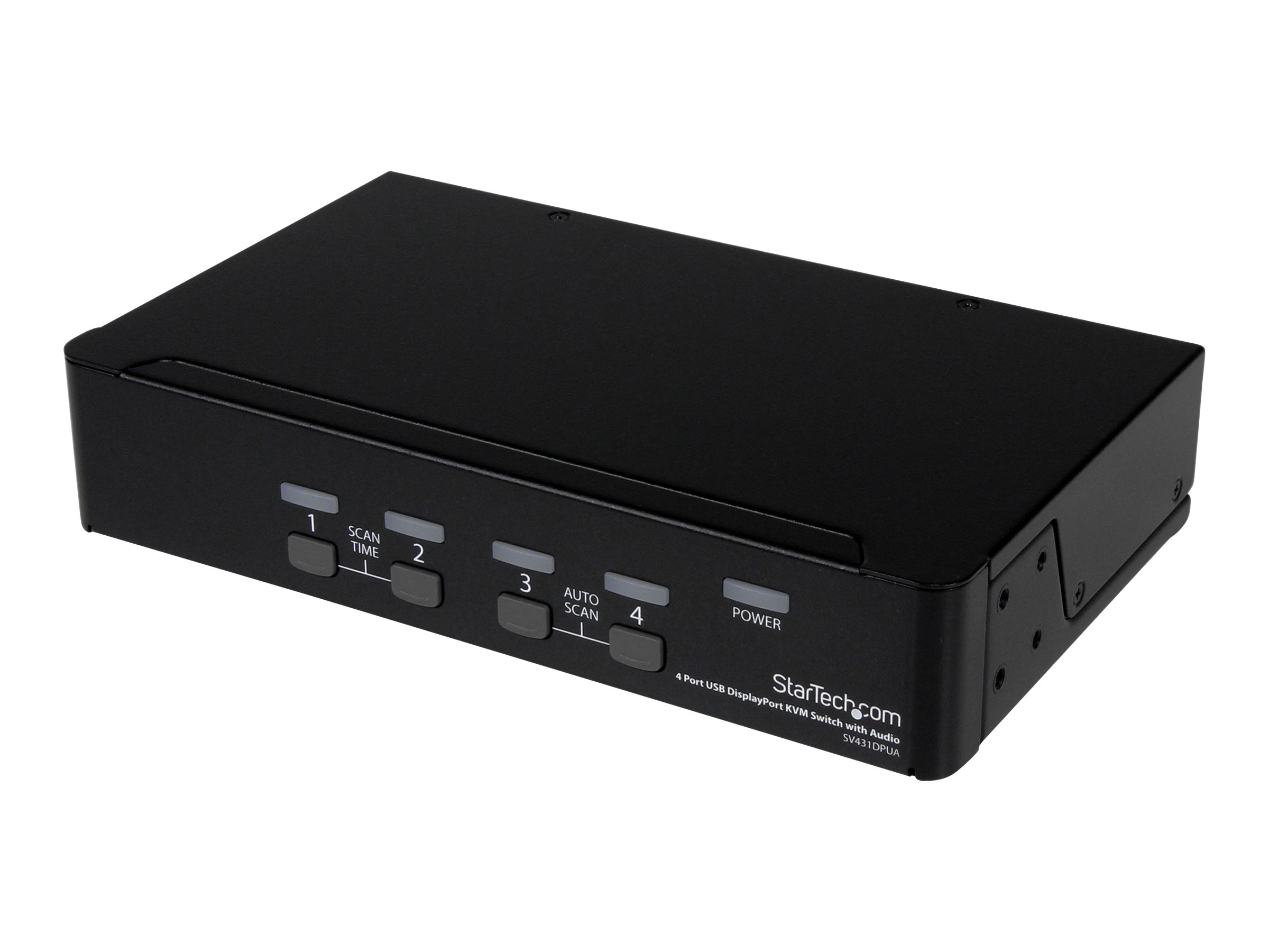 StarTech.com 4 Port DisplayPort USB KVM Switchmit Audio - DisplayPort Desktop KVM Umschalter mit USB Hub - 4xUSB Buchse 4xDP Buchse - KVM-/Audio-/USB-Switch - 4 x KVM/Audio/USB - 1 lokaler Benutzer -