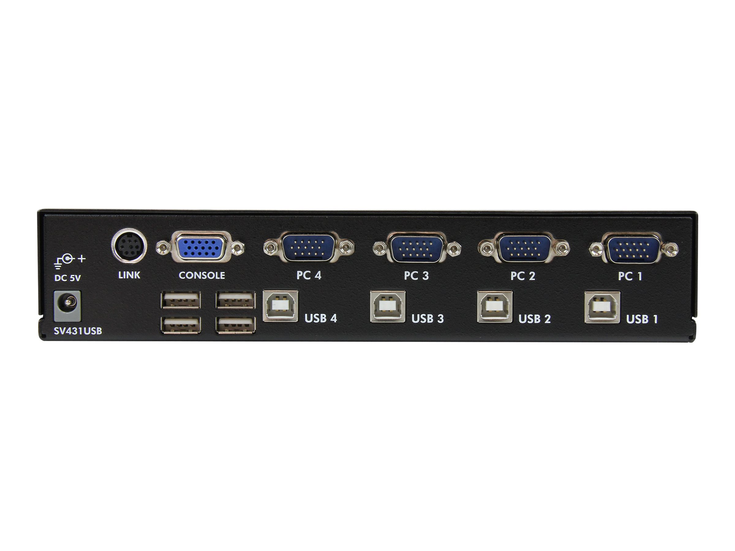 StarTech.com 4 Port VGA USB KVM Switch mit HubVGA KVM Umschalter für 4 PC's - Desktop KVM Switch mit 4x USB 2.0 - 1x VGA Buchse - KVM-Switch - 4 x KVM port(s) - 1 lokaler Benutzer - Desktop - für P/N: