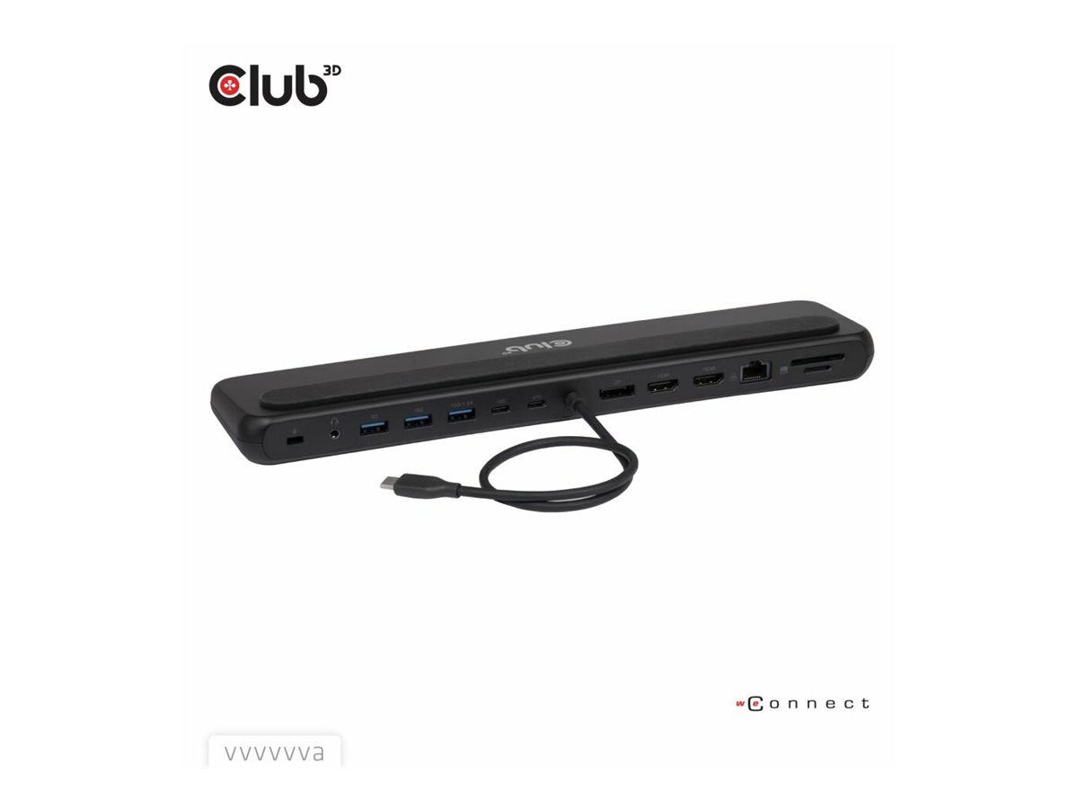 Club 3D 12-1 USB-C® Triple Display PD3.0 100W Dockingstation + LadegerätUSB-C - 2 x HDMI - DP - 1GbE