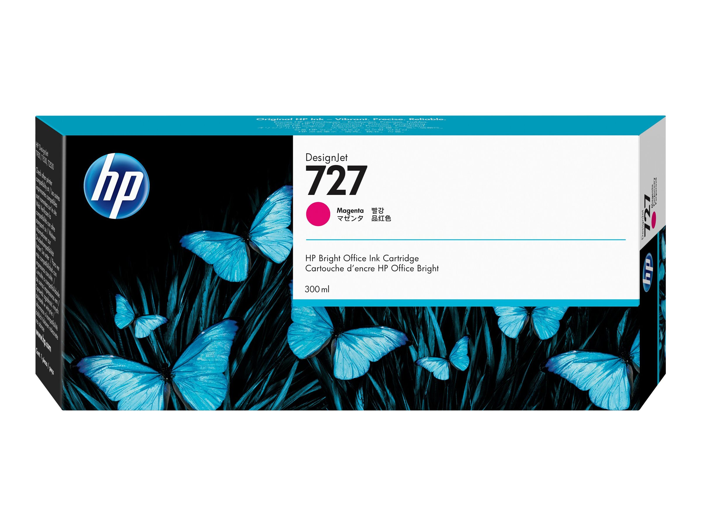 HP 727 - 300 ml - mit hoher Kapazität - Magentaoriginal - DesignJet - Tintenpatrone - für DesignJet T1500 - T1530 - T2500 - T2530 - T920 - T930