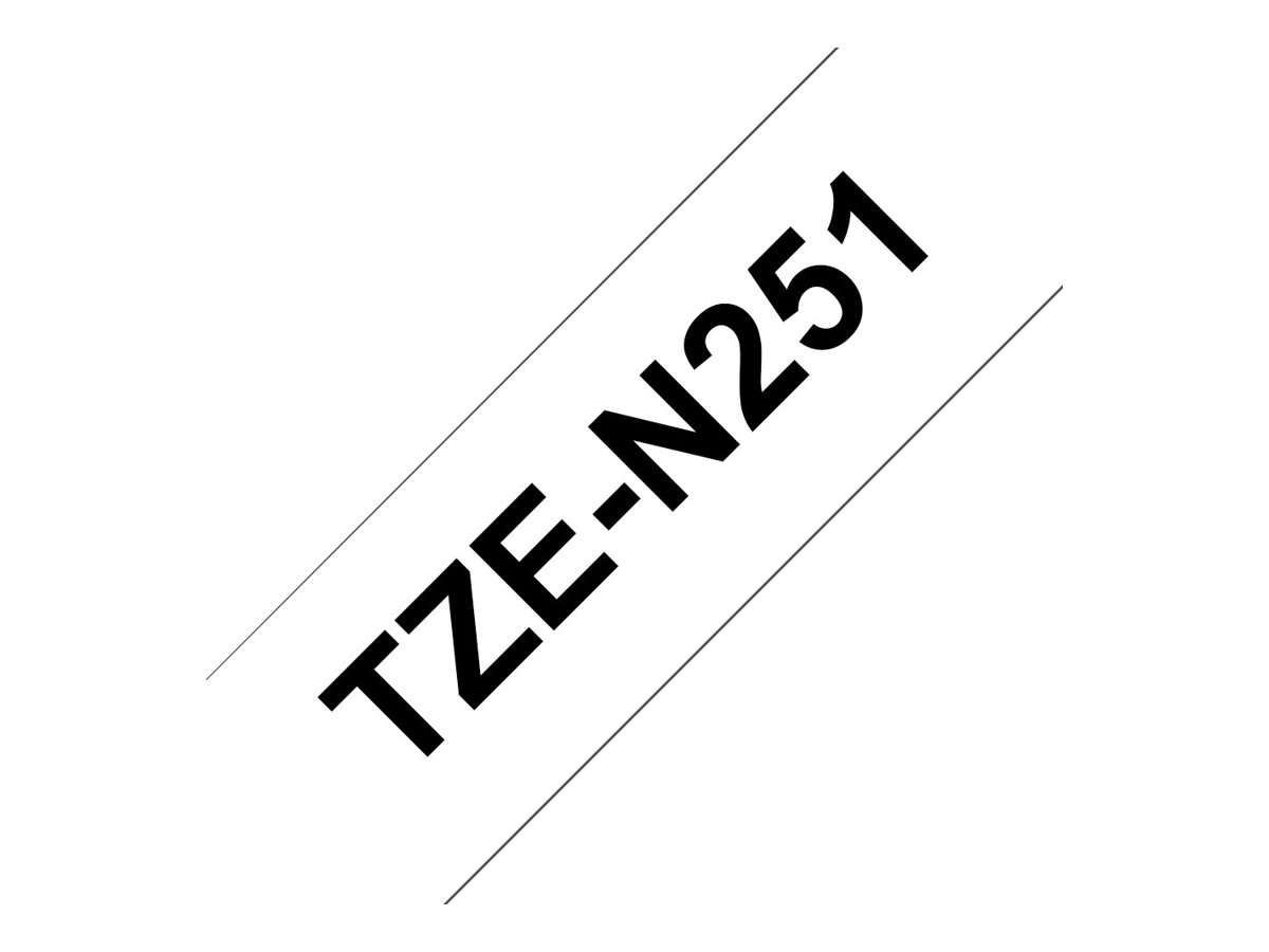 Brother TZe-N251 - Schwarz auf Weiß - Rolle (2,4 cm x 8 m)1 Kassette(n) nicht-laminiertes Schriftband - für Brother PT-D600; P-Touch PT-3600 - D800 - E500 - E550 - P750 - P900; P-Touch Cube Pro PT-P91