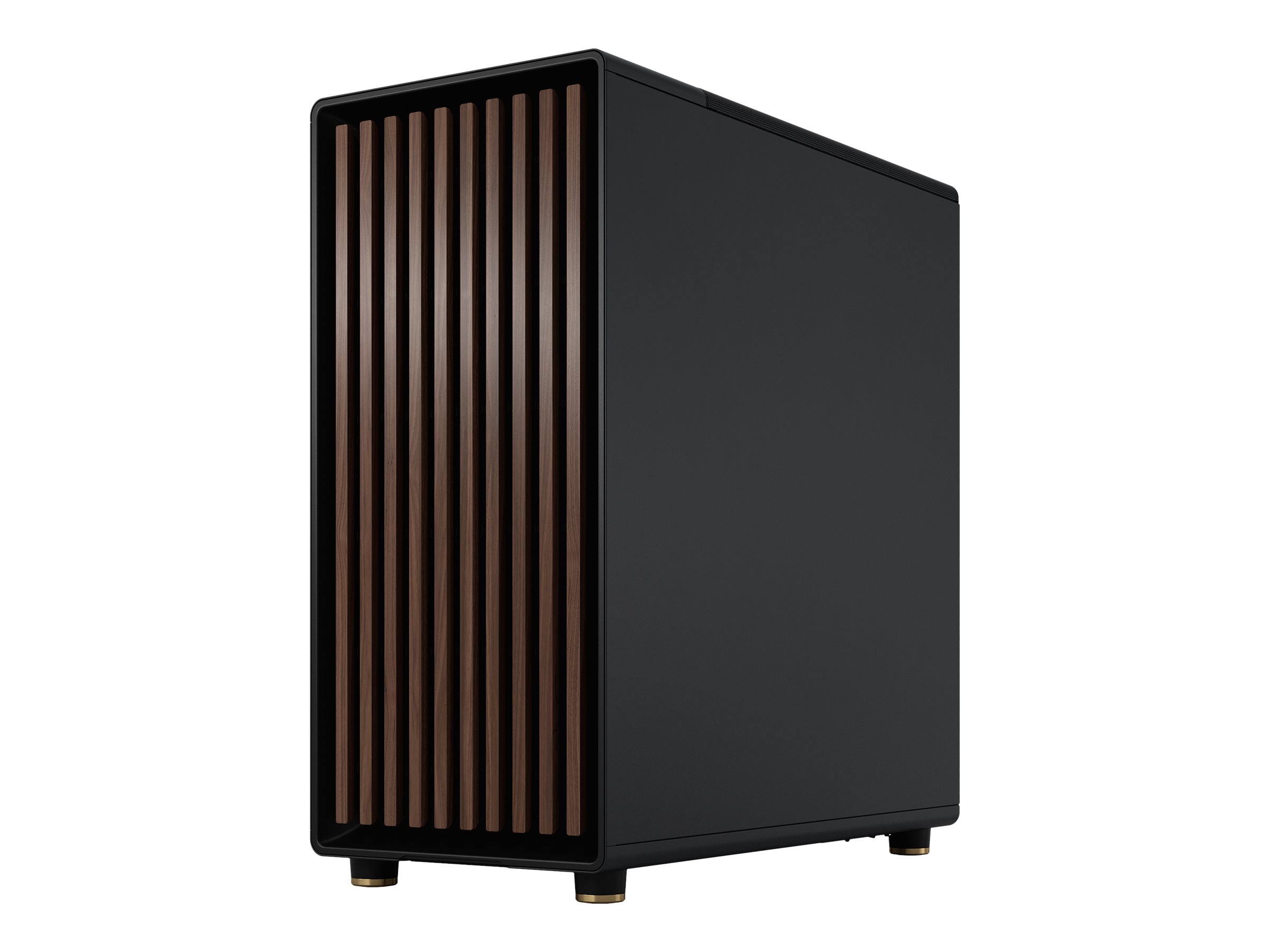 Fractal Design North - Mid tower - ATX - Seitenteil mit Fenster (getöntes Glas)keine Spannungsversorgung (ATX) - Charcoal Black - USB/Audio