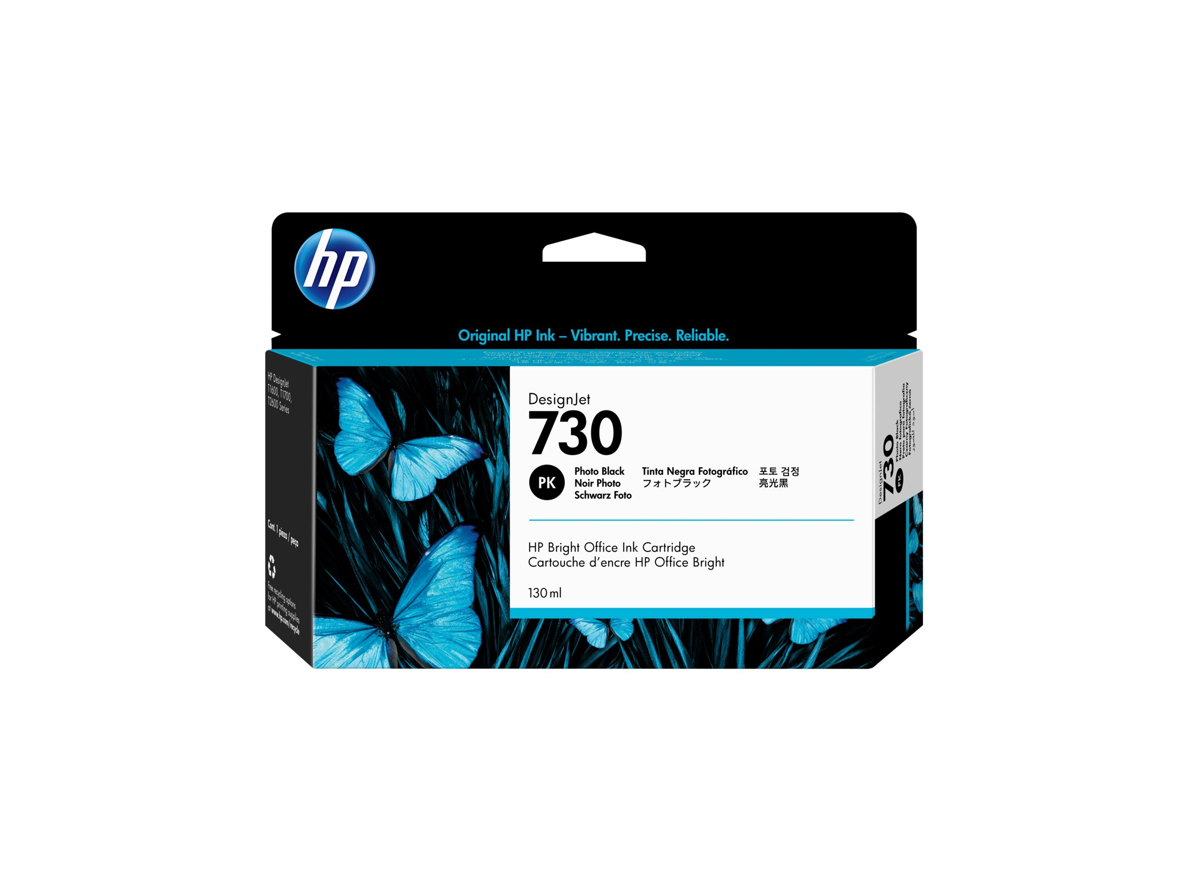HP 730 - 130 ml - Photo schwarz - original -DesignJet - Tintenpatrone - für DesignJet SD Pro MFP - T1600 - T1600dr - T1700 - T1700dr - T1708 - T1708dr - T2600 - T2600dr