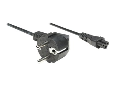 IC Intracom Manhattan Power Cord/Cable, Euro 2-pin (CEE 7/4) plug to C5 Female (cloverleaf/triangular)1.8m - 16A -  - Polybag - Stromkabel - IEC 60320 C15 zu CEE 7/4 (S) - Wechselstrom 250 V - 16 A -