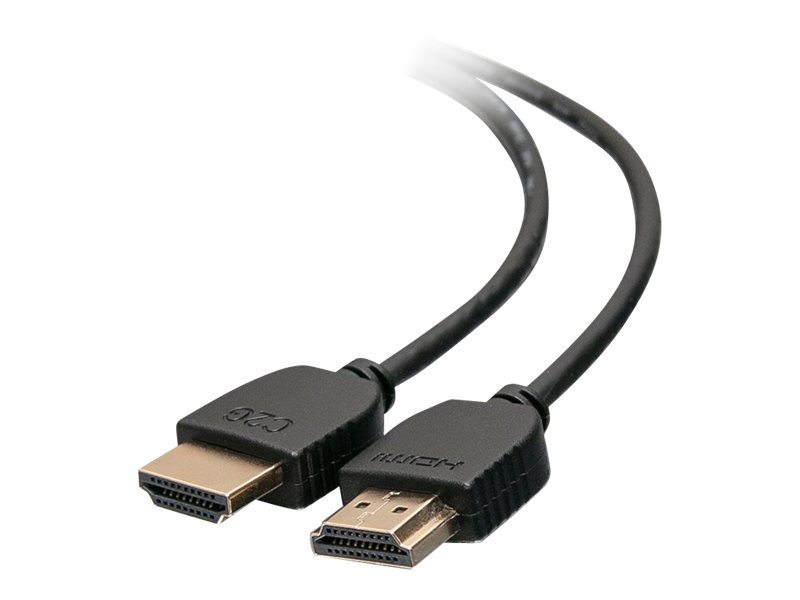 C2G 3ft 4K HDMI Cable - Ultra Flexible Cablewith Low Profile Connectors - HDMI-Kabel - HDMI männlich zu HDMI männlich - 91.4 cm - Doppelisolierung - Schwarz