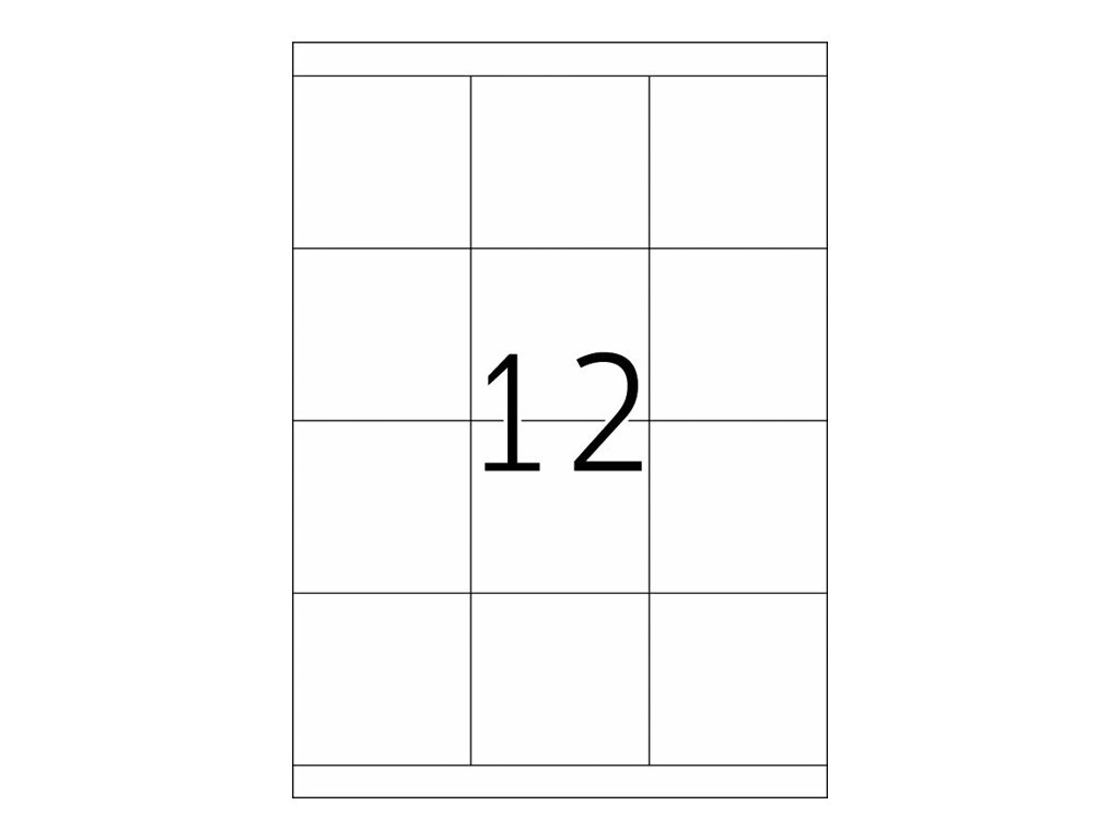HERMA HPremium - Papier - matt - permanent selbstklebend - weiß - 70 x 67.7 mm 2400 Etikett(en) (200 Bogen x 12 laminierte Etiketten