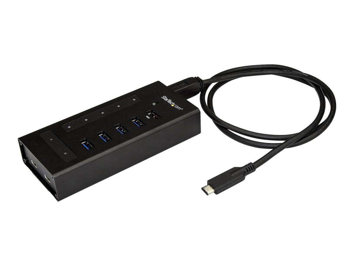 StarTech.com Startech USB Hub 7 Port - Metall - USB-A zu 3x USB-C und 1x USB-CUSB 3.0 - Industrieller USB Hub - USB Hub mit Typ C - Hub - 5 x SuperSpeed USB 3.0 + 2 x USB-C - Desktop - für P/N: SVA12M