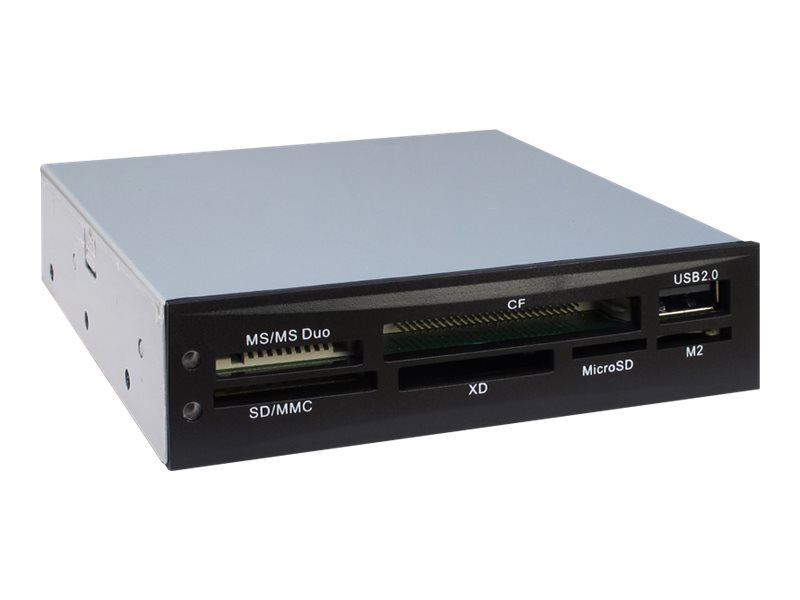 Inter-Tech Nitrox Multi Card Reader CI-02 - Kartenleser - 8,9 cm (3,5 Zoll)(CF I - CF II - MS - MS PRO - Microdrive - MMC - SD - MS Duo - xD - MS PRO Duo - TransFlash - microSD - SDHC - MS Micro) - US