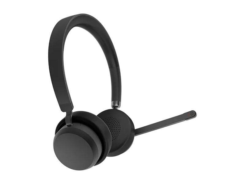 Lenovo Headset - On-Ear - Bluetooth - kabellosUSB-A über Bluetooth-Adapter - Schwarz - Zertifiziert für Microsoft Teams