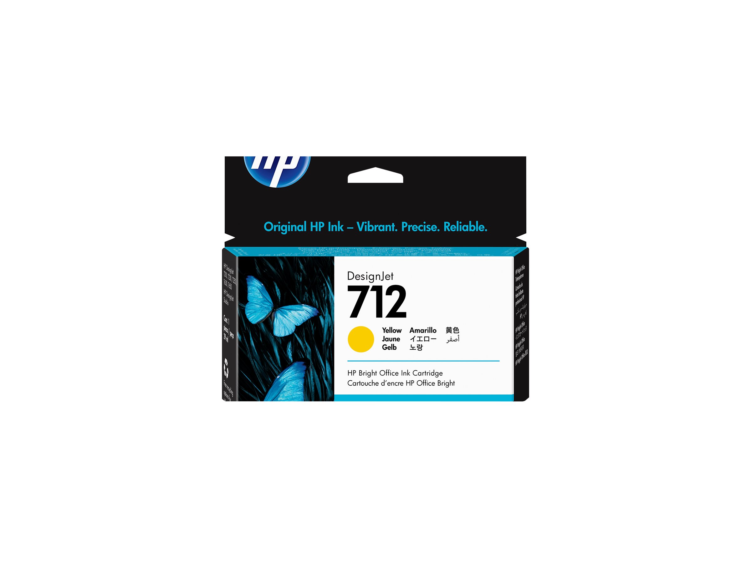 HP 712 - 29 ml - Gelb - original - DesignJetTintenpatrone - für DesignJet Studio - T210 - T230 - T250 - T630 - T650