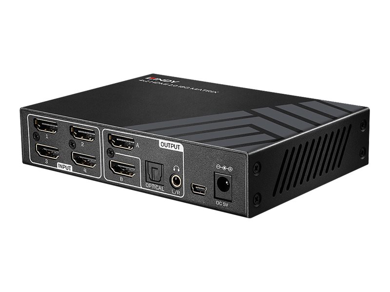 Lindy 4x2 HDMI 2.0 18G Matrix Switch - Video/Audio-SchalterDesktop