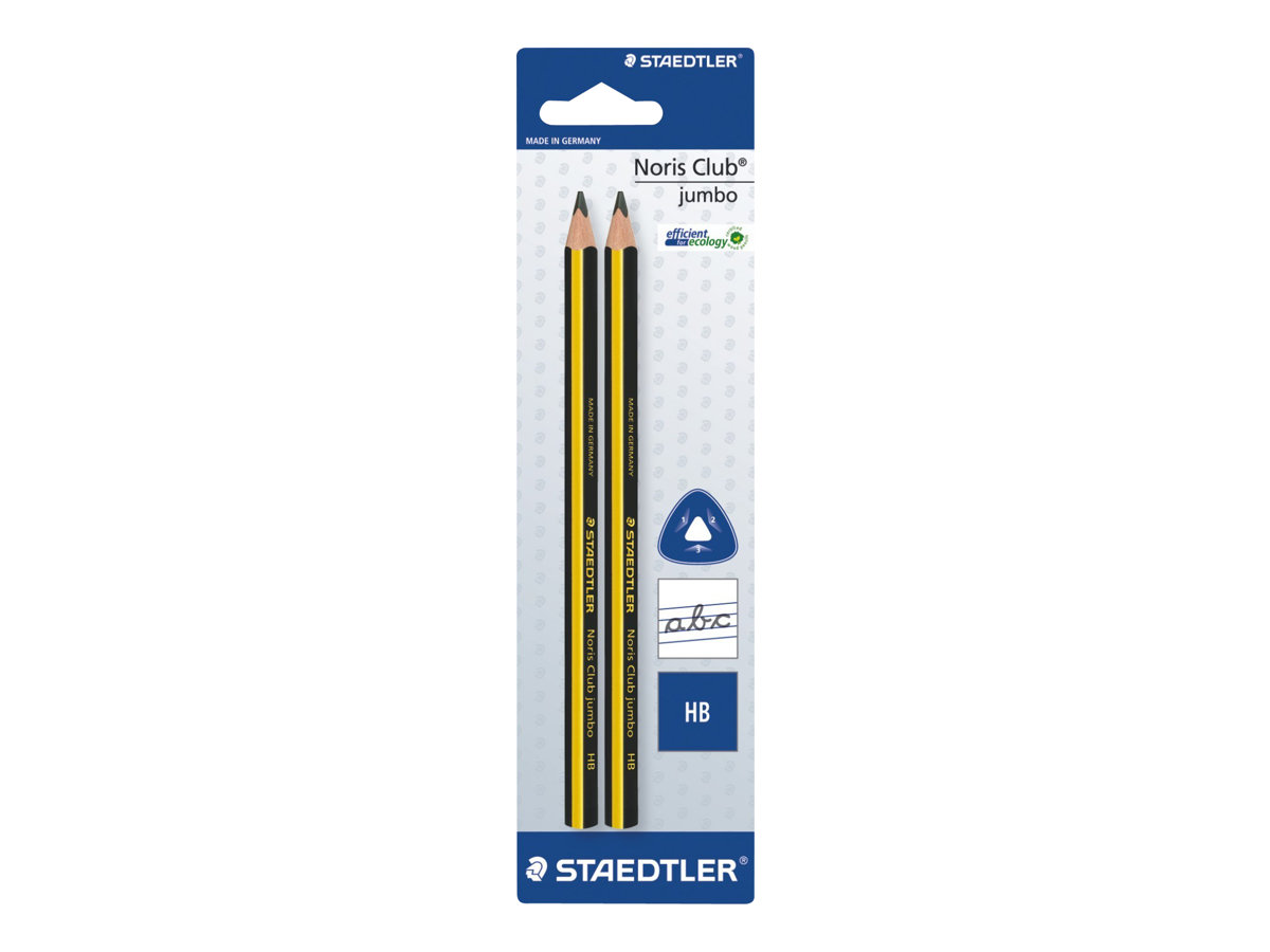 STAEDTLER Noris Club Jumbo - Bleistift - HB - 4 mm (Packung mit 2)2 Learner's pencils 2=HB