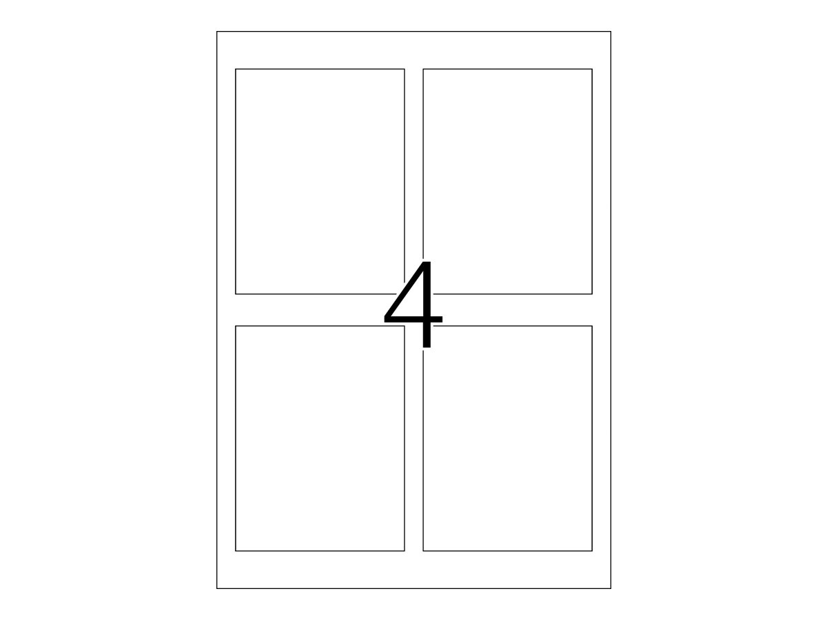 HERMA HSpecial - Hochglänzend - selbstklebend - weiß - 90 x 120 mm 40 Etikett(en) (10 Bogen x 4 Flaschenetiketten