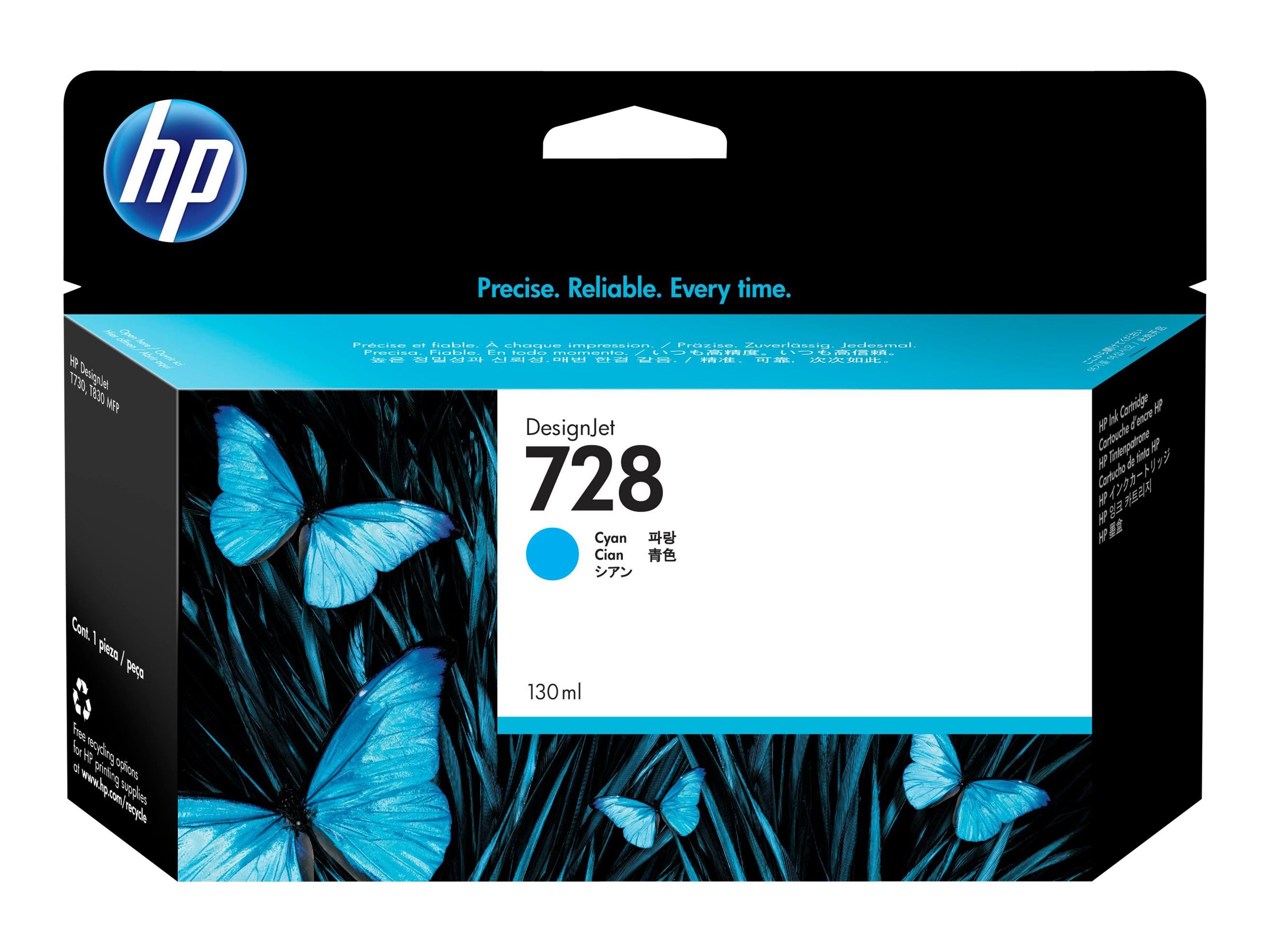 HP 728 - 130 ml - Cyan - original - DesignJetTintenpatrone - für DesignJet T730 - T830
