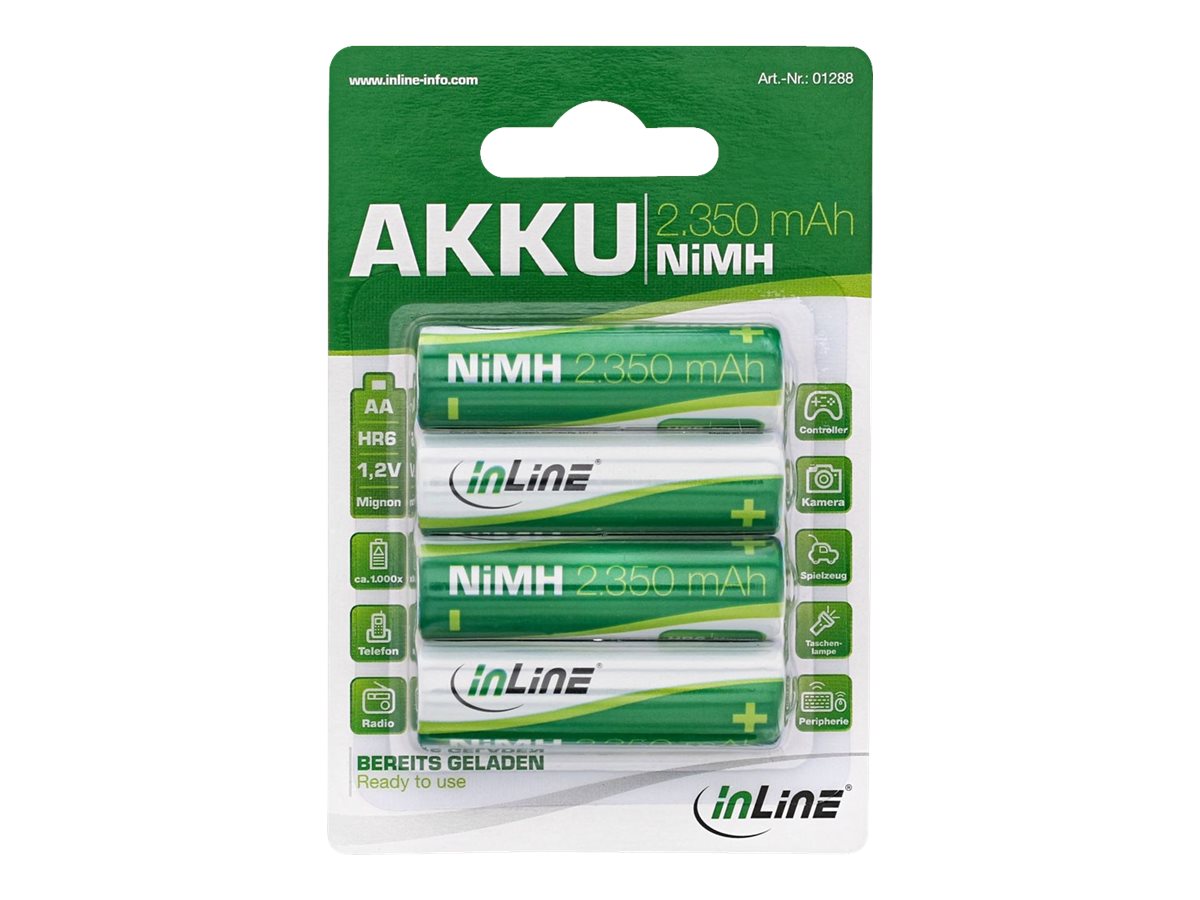 InLine NiMH-Akku - Mignon (AA) - 2350mAh - im 4er Blister2350 mAh