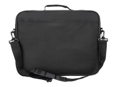 Manhattan Cambridge Laptop Bag 15.6", Clamshell Design, Black, LOW COST, Accessories Pocket, Document Compartment on Back, Shoulder Strap (removable)Equivalent to Targus TAR300 - Notebook Case -  - No